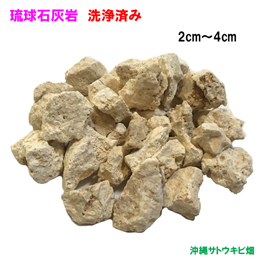 琉球石灰岩　洗浄済み　小粒タイプ　2cm～4cm　300g